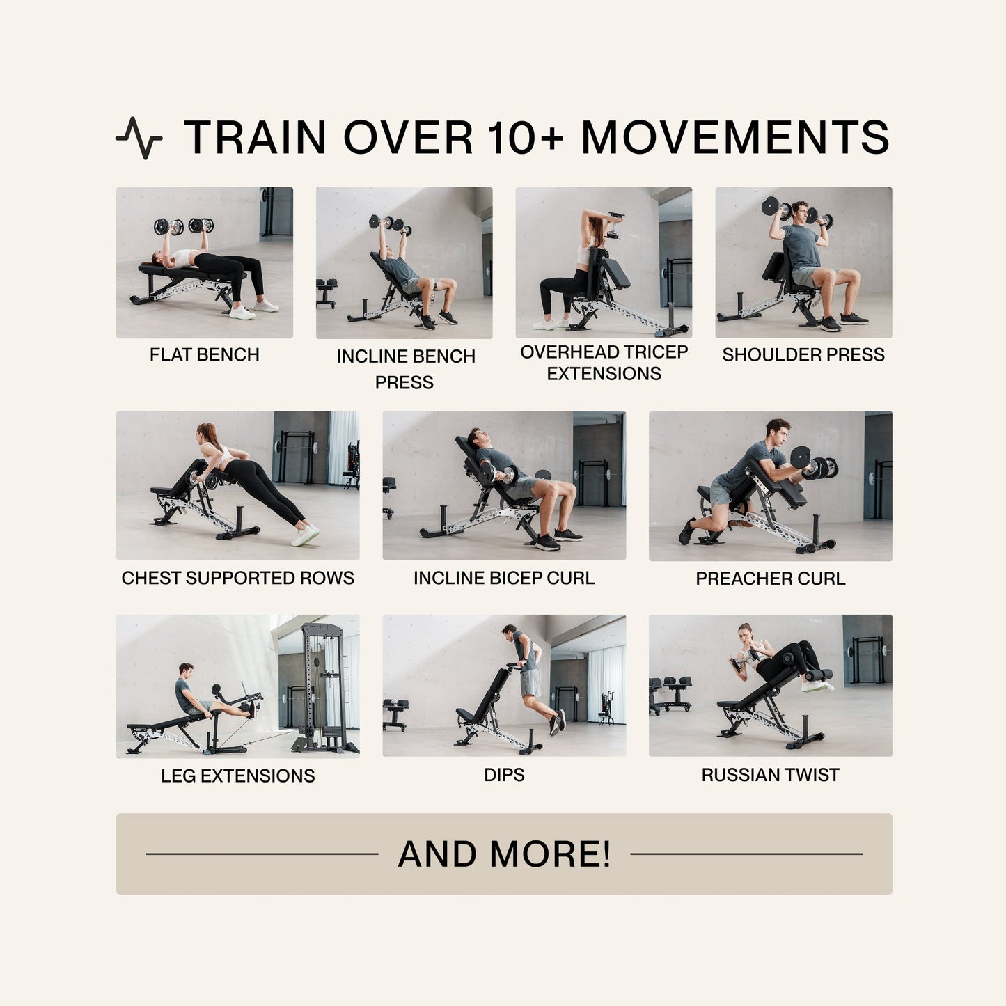 Alpha Pro 10-in-1 Adjustable Weight Bench