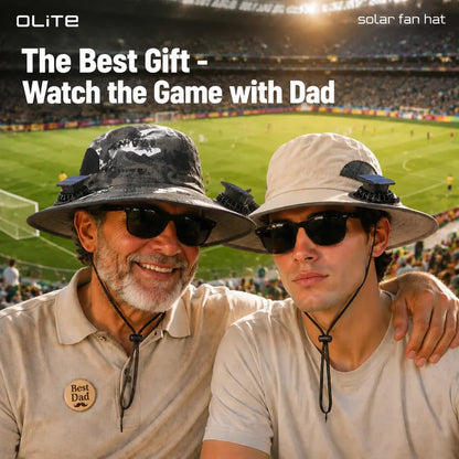 Outdoor Hat With Solar Powered Fans，Your head's best friend on hot days.