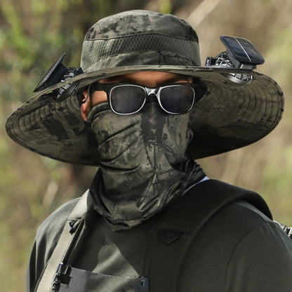 Outdoor Hat With Solar Powered Fans，Your head's best friend on hot days.