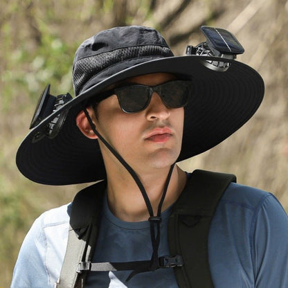 Outdoor Hat With Solar Powered Fans，Your head's best friend on hot days.